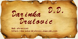 Darinka Drulović vizit kartica